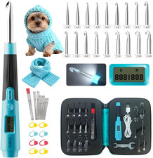 18 in 1 Counting Crochet Hooks, Light up Crochet Hook Set with Digital Stitch Co