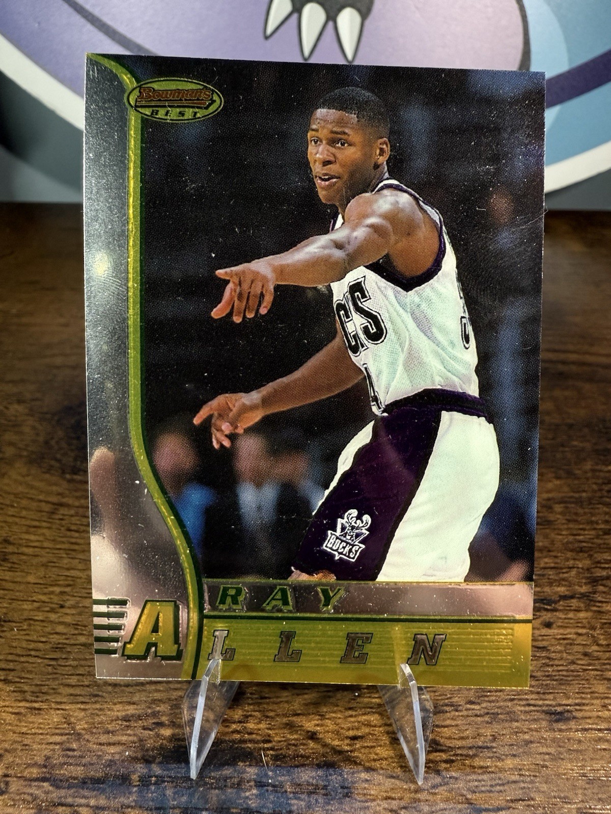 Ray Allen RC #R5 1996-97 Bowmans Best Rookie Milwaukee Bucks HOF Card Rare