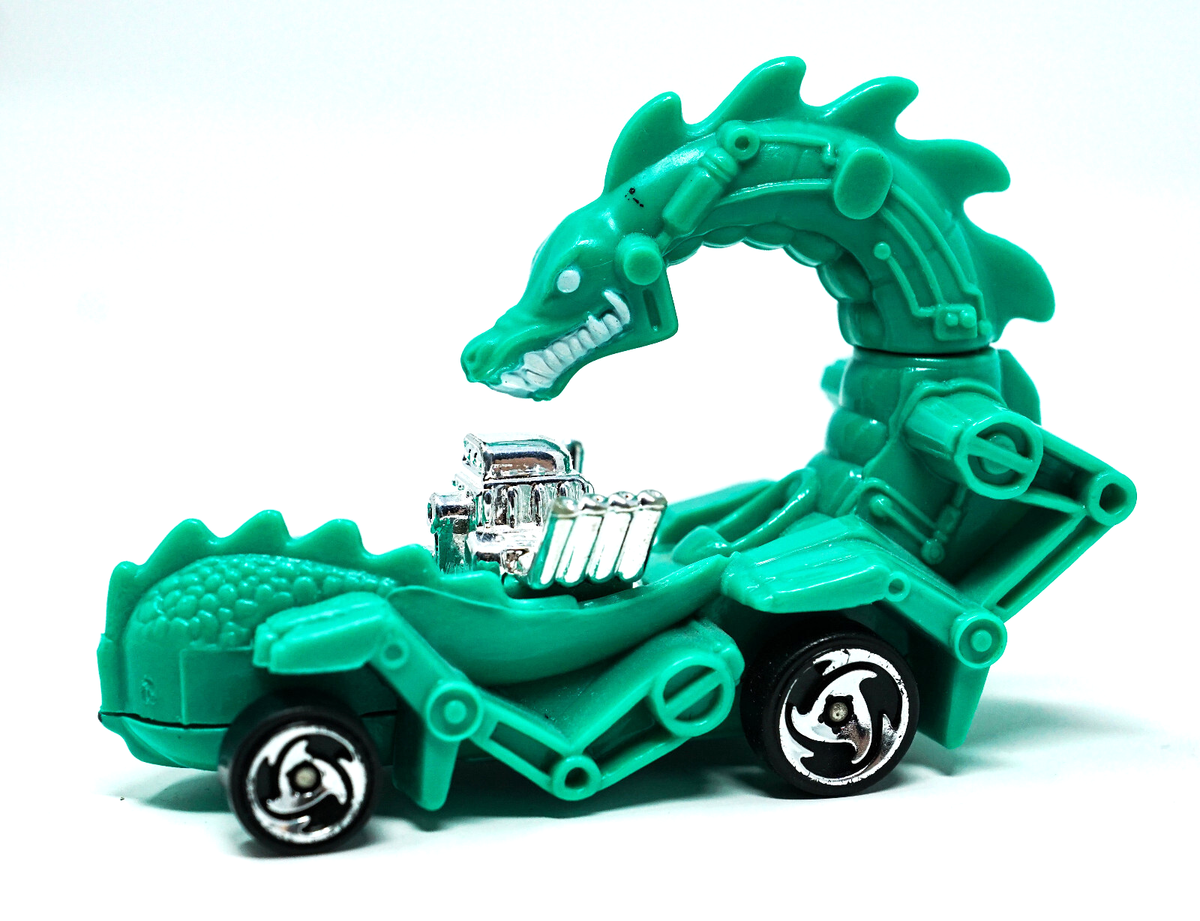 Vintage Hot Wheels Mattel Green Dragon 1987 Rodzilla China