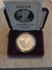 1989-S Proof American Silver Eagle with BOX & COA! 1 Oz .999 Silver
