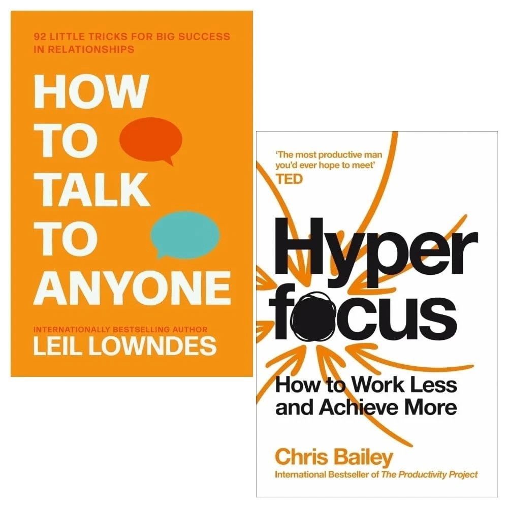 Harpercollins/Pan How To Talk To Anyone By Leil Lowndes And Hyperfocus By Chris Bailey 2 Books Collection Set - Image 5