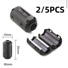 Ferrite Ring Core Snap On Cable Clip RFI EMI Noise Filter 5mm 2-5pc