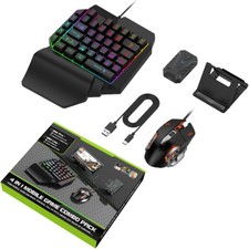 Combo de teclado y rat n para juegos de media mano, 4 en 1