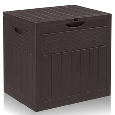 Garden Storage Box 150L Outdoor Waterproof Solid Plastic Patio Garden Furniture