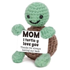 Handmade Crochet Turtle Plush Gift for Mom   I Turtle-y Love You   Cute Amigurum