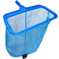 Poolvio Swimming Pool Skimmer Net, Fine Mesh Pool Leaf Rake Net with Double-L...