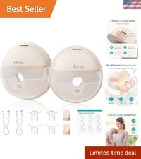 Compact Wearable Breast Pump - 309mmHg Suction Power, Easy Clean Design, Nude