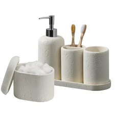 Bathroom Accessories Set, 5PCS Modern Bathroom Accessory Set with Soap Dispen...