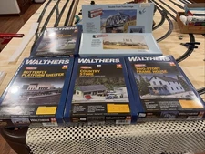 HO Scale, 6 Walthers Cornerstone Building/bridge/ Street Kits - All Sealed - NIB