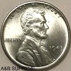 1943 Lincoln Wheat Cent Steel Penny From Obw Roll Choice-Gem Bu Uncirculated