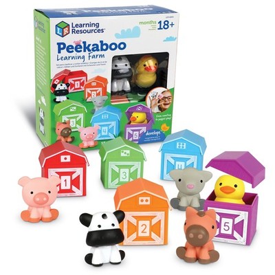 Learning Resources Peekaboo Farm - 10 6.2 x 10.4 x 2.7 inches, Multi 