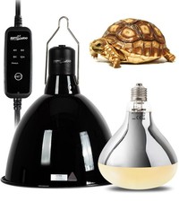Lighting Combo Kit 160W Reptile Heat Lamp UVA UVB Bulbs for Reptiles and 8.5 ...