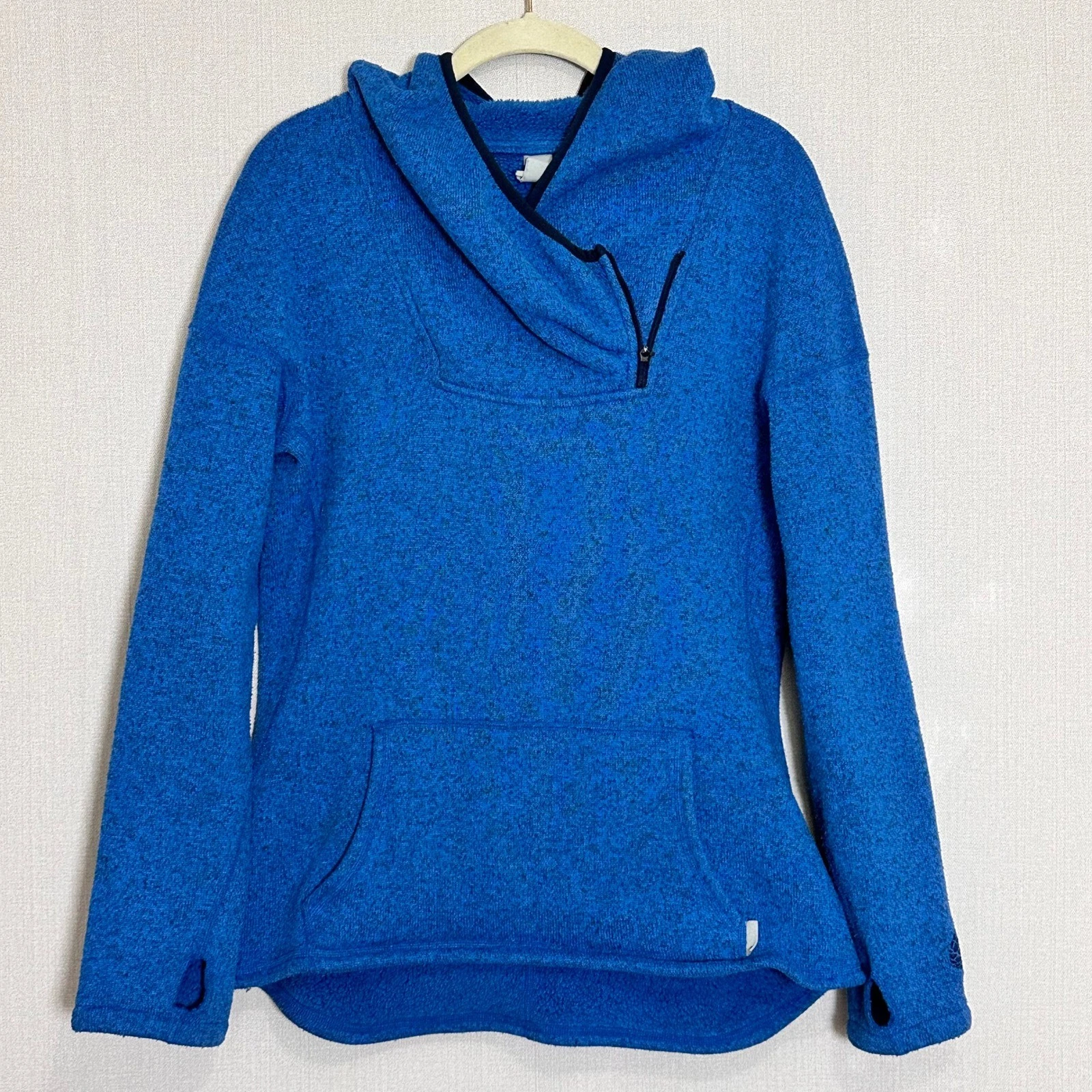 Stio Sweetwater Fleece Hoodie Blue Heather Gorpcore Pullover Womens Medium