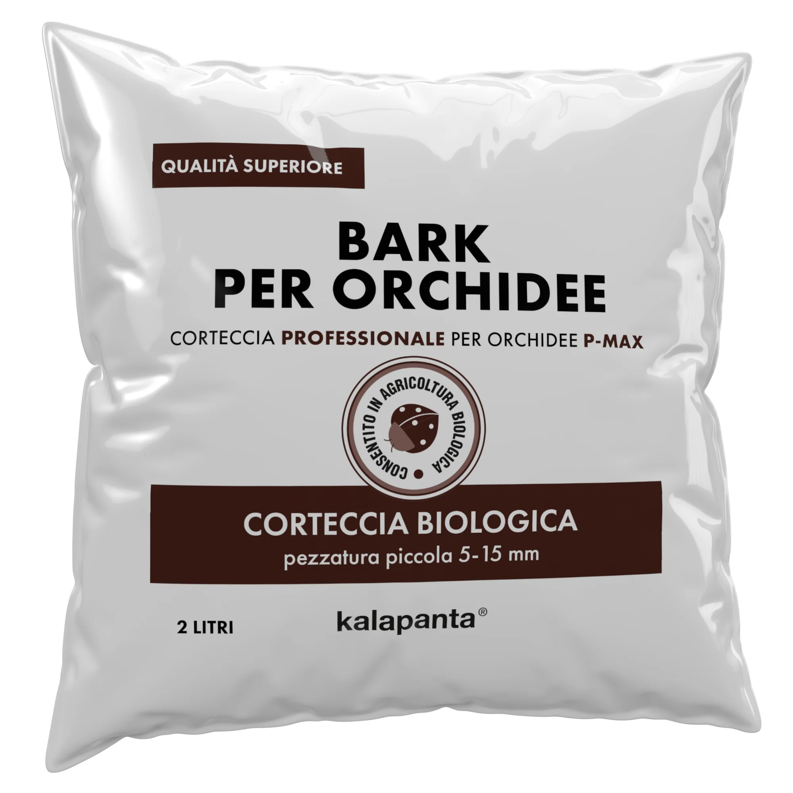 Kalapanta Bark per Orchidee corteccia di pino marittimo pezzatura 5-15mm 2 Litri