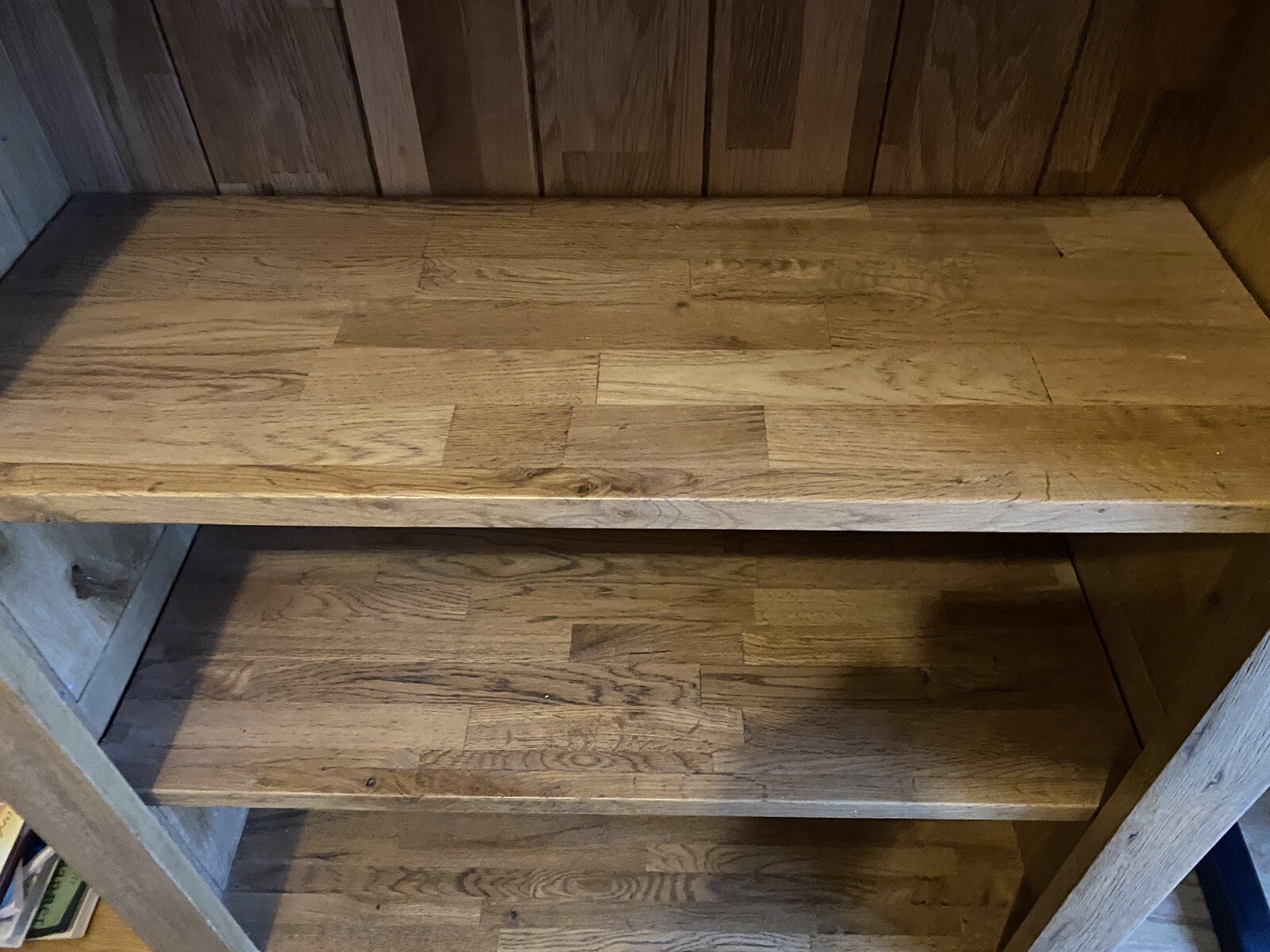 solid oak shelving unit eBay