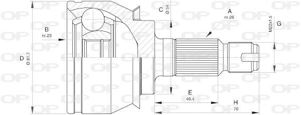 Cardan pour Mini Cooper et One transmission robuste train avant - 2
