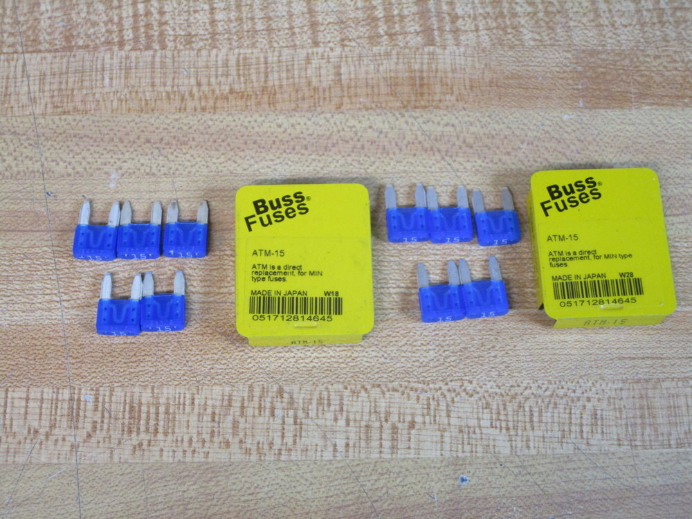 Sekering Mini Bussmann ATM-10 - 10 Ampere, Isi 5 - Untuk Mobil, Perahu & Elektronik