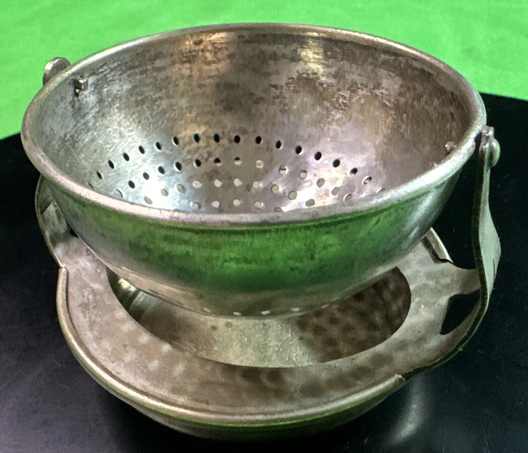 Vintage Silver-Plated Tea Strainer - PAT. APPL’D FOR - 2 Inches Diameter Rare!!!
