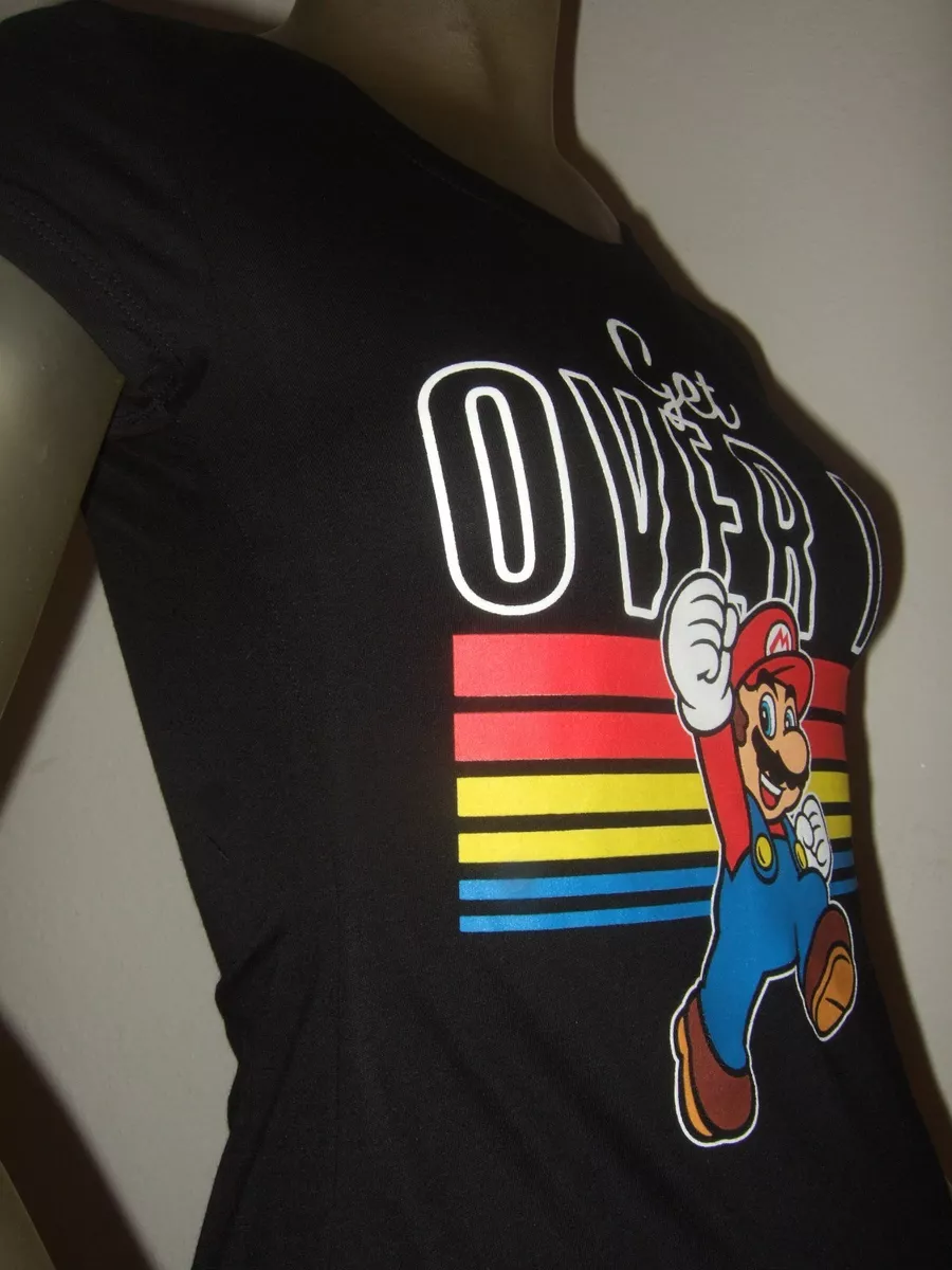 Nintendo Super Mario Get Over It Junior's Tee Short Sleeve Slim Fit Shirt