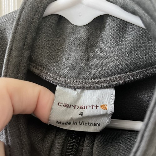 Carhartt Force Gray Quarter Zip Sweatshirt Fleece CA8856 Boys Size 4 - Picture 6 of 11