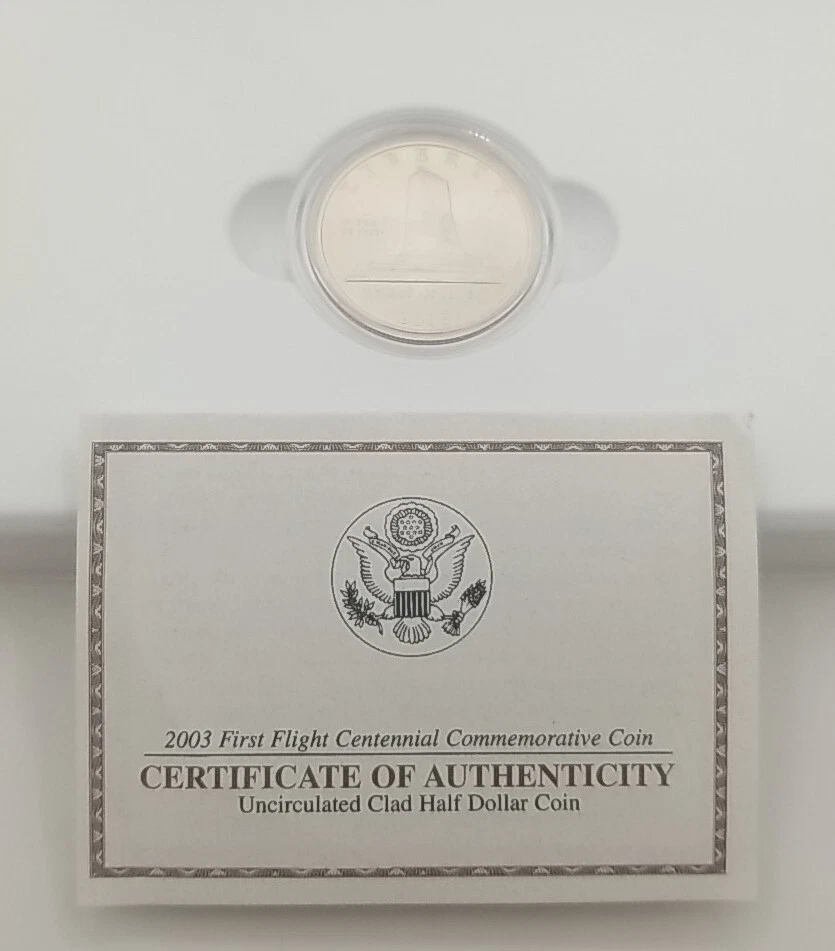 Commemorative Coin 2003 First Flight Centennial uncirculated half Dollar  #20 - Image 2 of 4