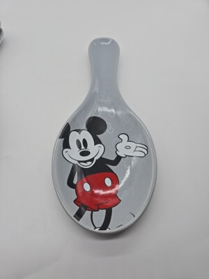 Disney Mickey Mouse Ceramic Spoon Rest grey silver new rare sold out