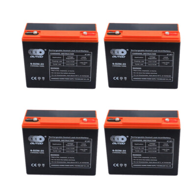 4X 12V 24Ah Battery 6-DZM-20 Electric Scooter Quad Golf Cart Go Kart Wheelchair