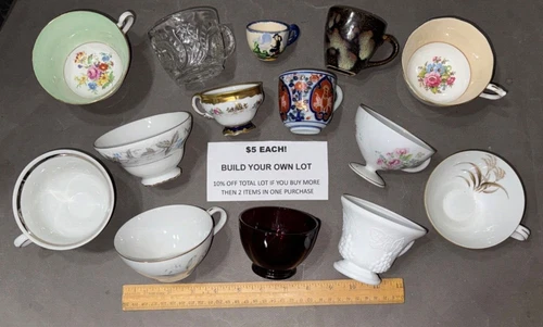 MAKE YOUR LOT TEA CUP CUPS TEACUP VINTAGE ENGLAND JAPAN CHINA DEMITASSE  $5 EACH