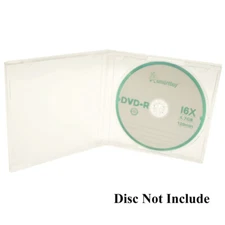 50 Standard 10.4 mm Jewel Case Single CD DVD Disc Storage Assembled Clear Tray