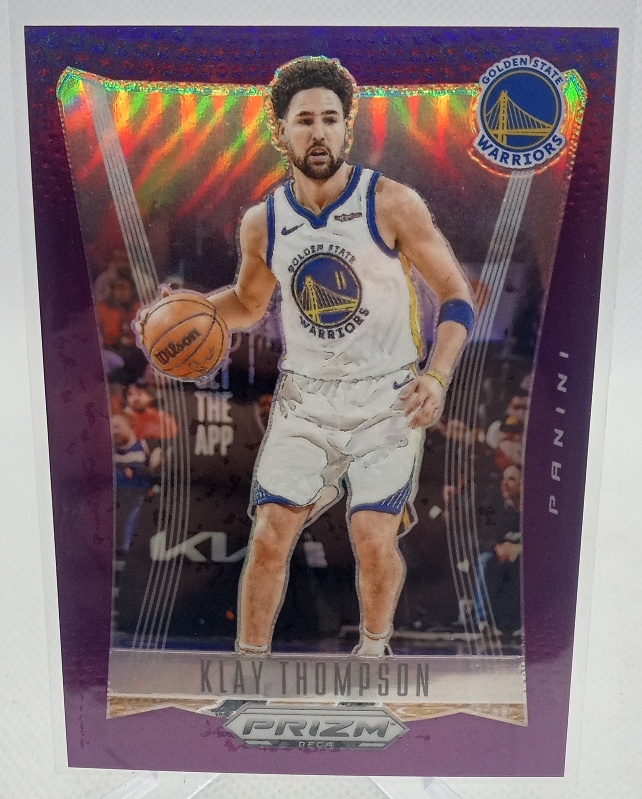 2023-24 Panini Prizm Deca #250 Klay Thompson Prizms Purple #/99