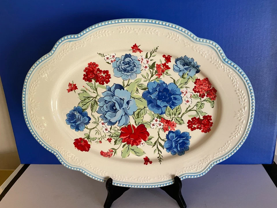 The Pioneer Women Classic Charm 18" Oval Platter NEW  - Image 4 of 4