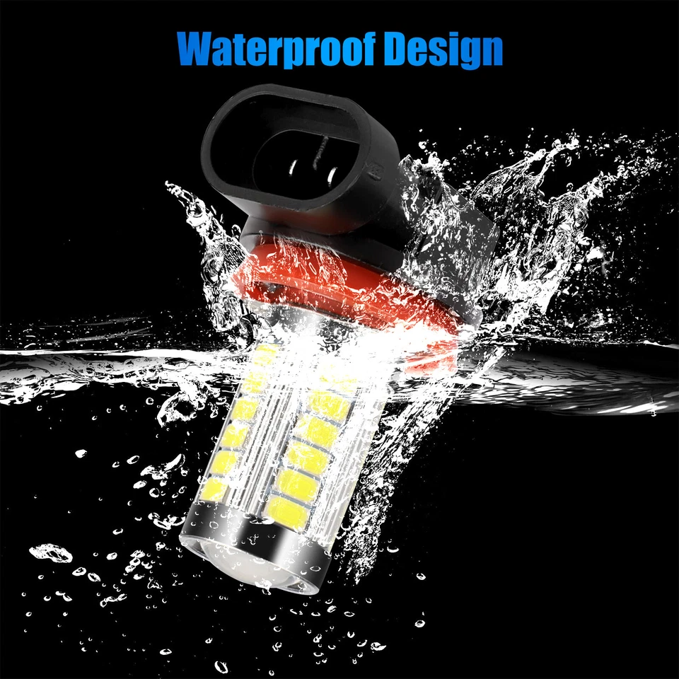 H11 H9 H8 LED Fog Light Bulb Bright Night Driving Anti-Fog Lamp 6500K White - Image 4 of 4