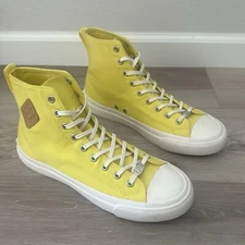 NEW! Pf Flyers Hi All American Aurora Sneaker Canvas Yellow Mens 9.5 Womens 11