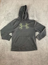 Under Armour Hoodie Mens Large Hunting Logo Loose Pullover Sweatshirt Sweater