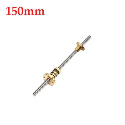8mm Lead Screw Rod T8x2 Trapezoidal ACME With Brass Nut Anti-backlash Nut Screw - Picture 13 of 18