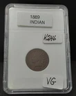 1889 INDIAN HEAD CENT- VG - IN PLASTIC CASE - K246
