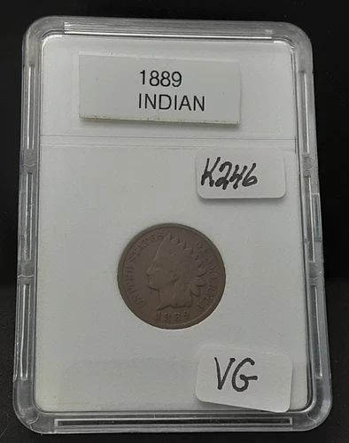 1889 INDIAN HEAD CENT- VG - IN PLASTIC CASE - K246