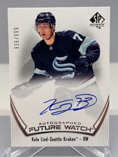 21-22 Kole Lind RC Auto /999 #144 Seattle Kraken SPA Future Watch Auto