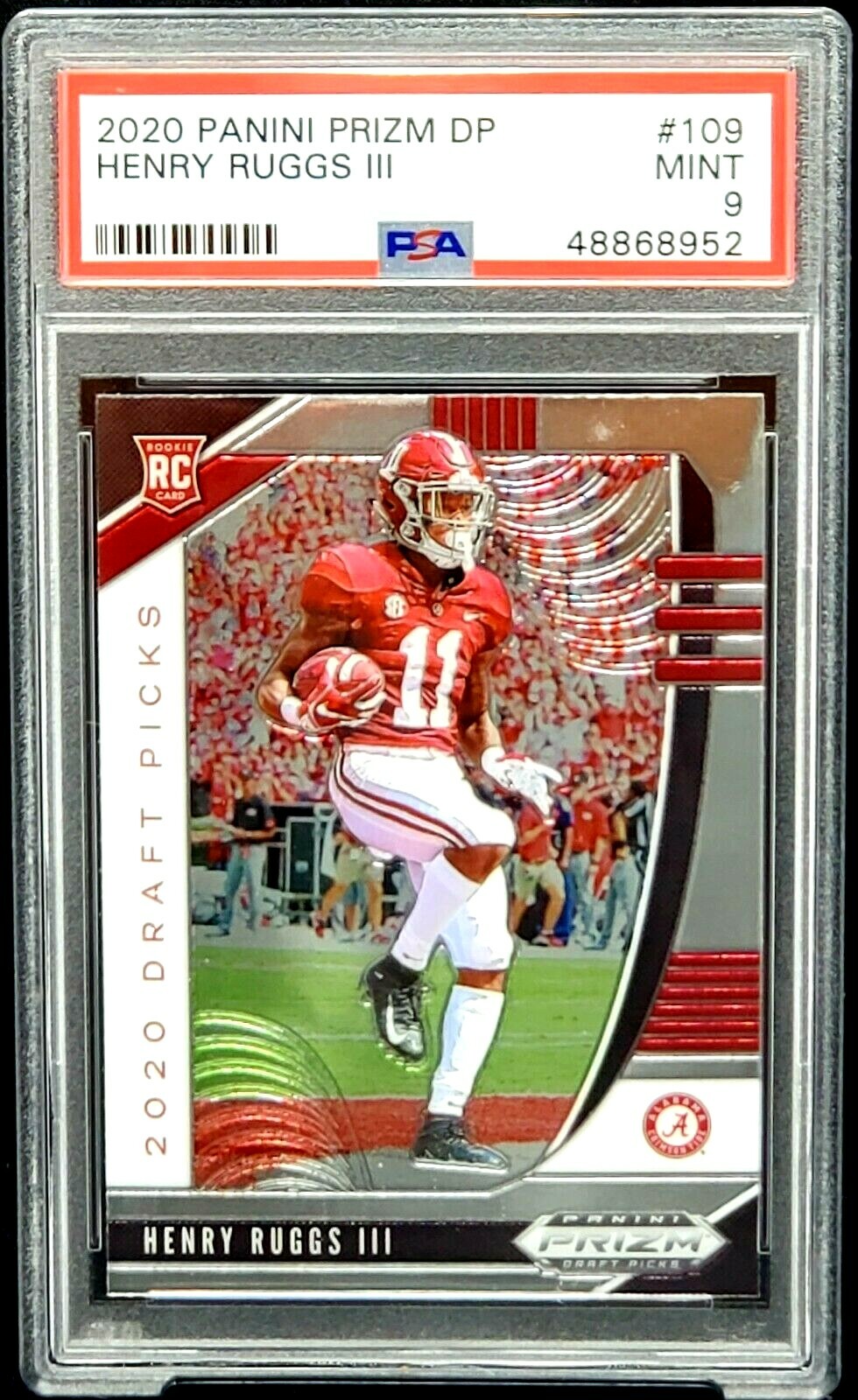 2020 Prizm Vegas Raiders HENRY RUGGS Rookie Football Card PSA 9 MINT