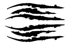 Claw  Scratch  Jurassic  2 Piece  Die-Cut Decal Sticker NEW