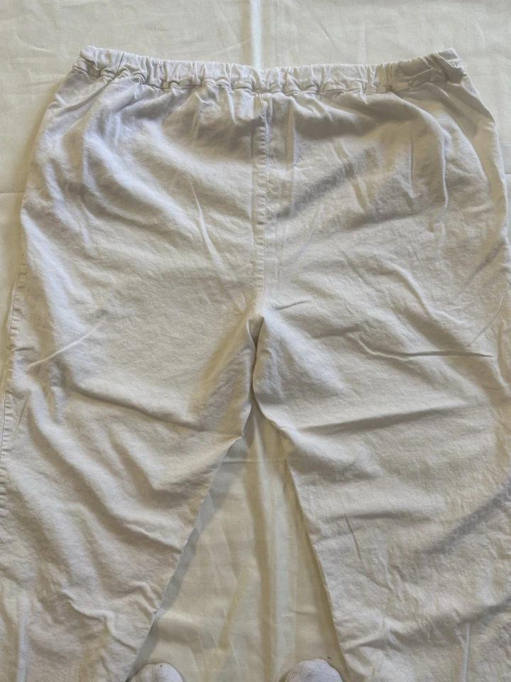 Pantalones de lino Kenneth Cole New York para hombre blancos XL con cordón cintura informal Resort Foto 4 de 4