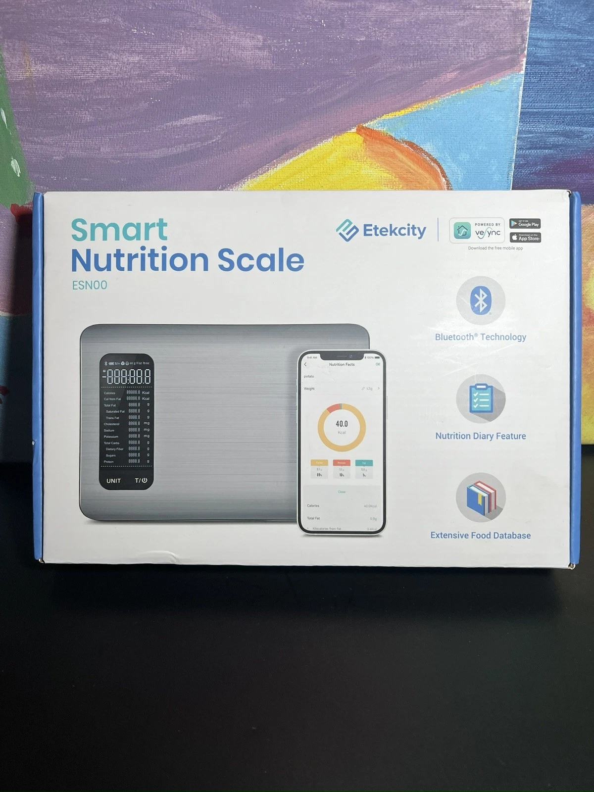 Etekcity Smart Food Nutrition Scale ESN00 Digital Grams & Ounces - NEW