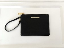 New Steve Madden Black Clutch Purse Pouch Wallet Wristlet Bag Small Mini