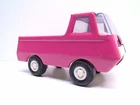 Vintage Tonka 1970s Pink Pickup Truck - Pressed Steel Small 4.5" Long Pickup