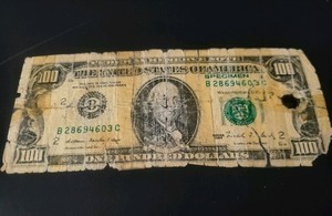 1988 FRN $100 Specimen Training Reference Note used by Banks ,Training Instituti