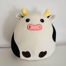 Squishmallows 7.5-Inch-Connor The Black and White Cow, Multicolour