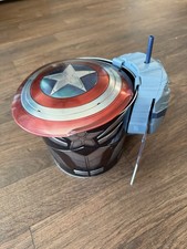 Captain America Brave New World Cinemark Metal Bucket w/Shield Lid + Wings Cup