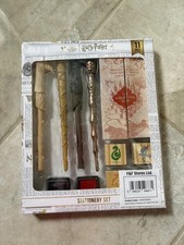 🪄Harry Potter Stationary Set Wand Pens, House Stampers, Ink, Map BNIB Sealed 🪄