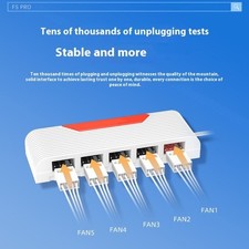 Computer Fan Speed Controller 5 Port 4Pin Integrated Fan Hub DC12V