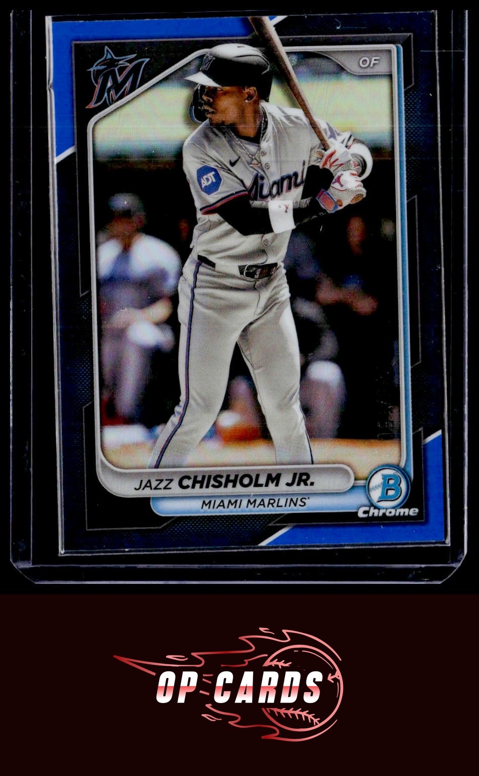 Jazz Chisholm Jr. 2024 Bowman Chrome #96 Blue Refractors #/150, Free Shipping